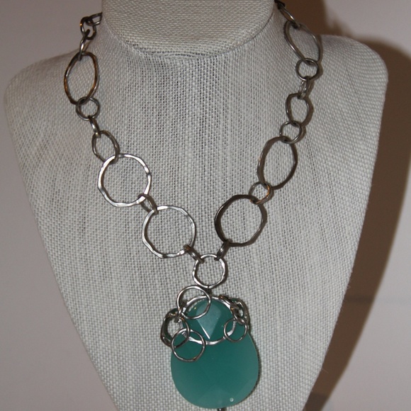 Lia Sophia Shore Line Necklace Turquoise Teardrop - Picture 4 of 4